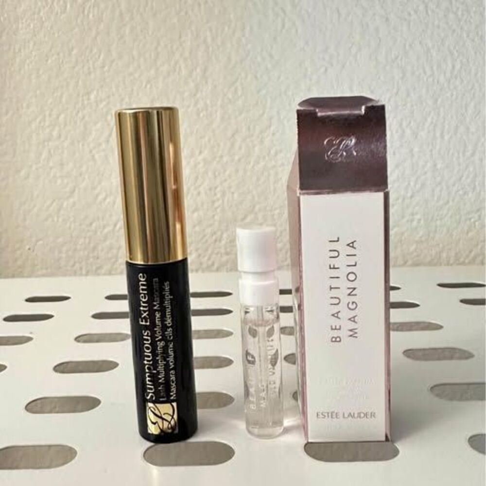 Estée Lauder Sumptuous Mascara and Beautiful Magnolia perfume sample set